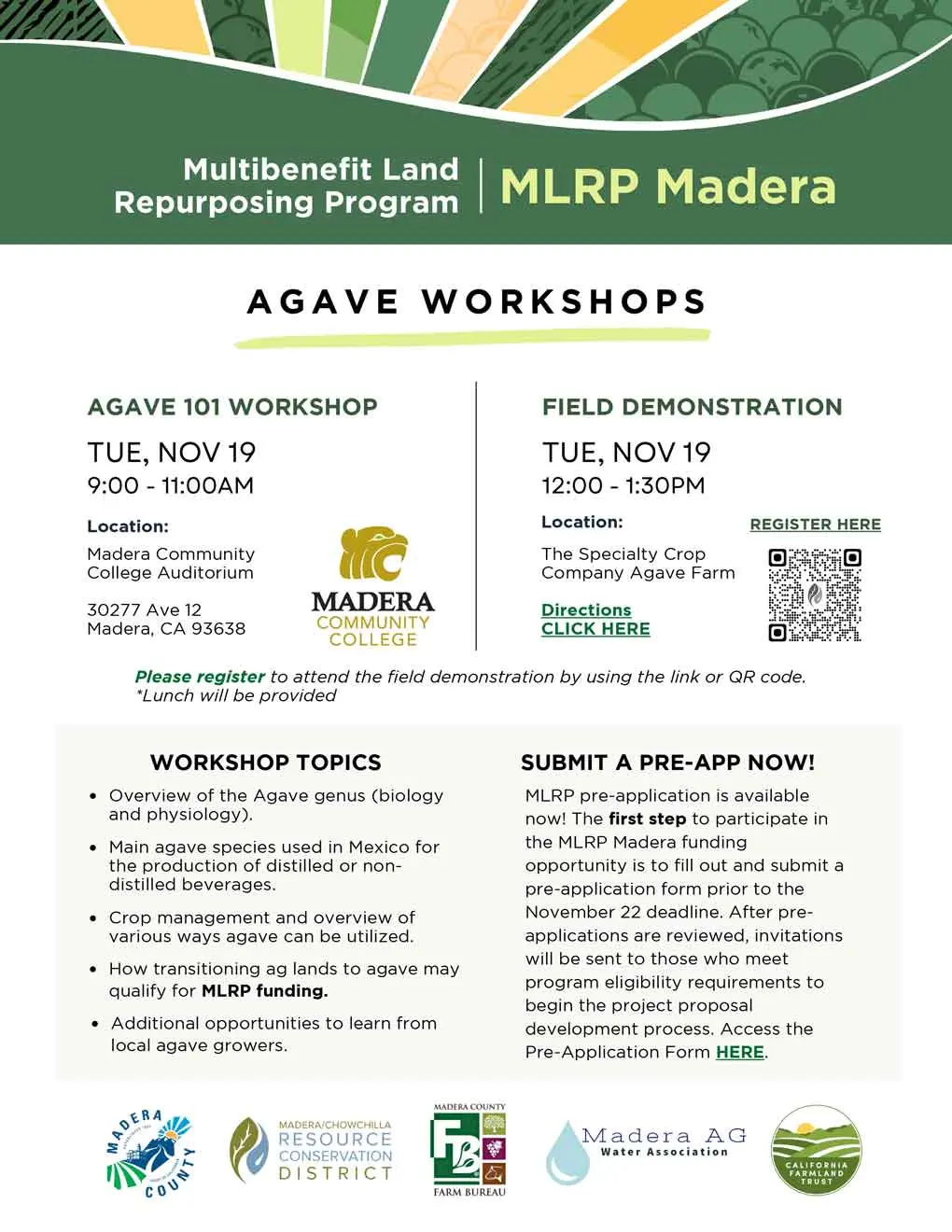 Agave Workshop flyer