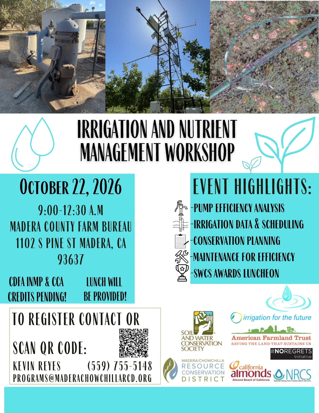 Irrigation and Nutrient Management Workshop flyer