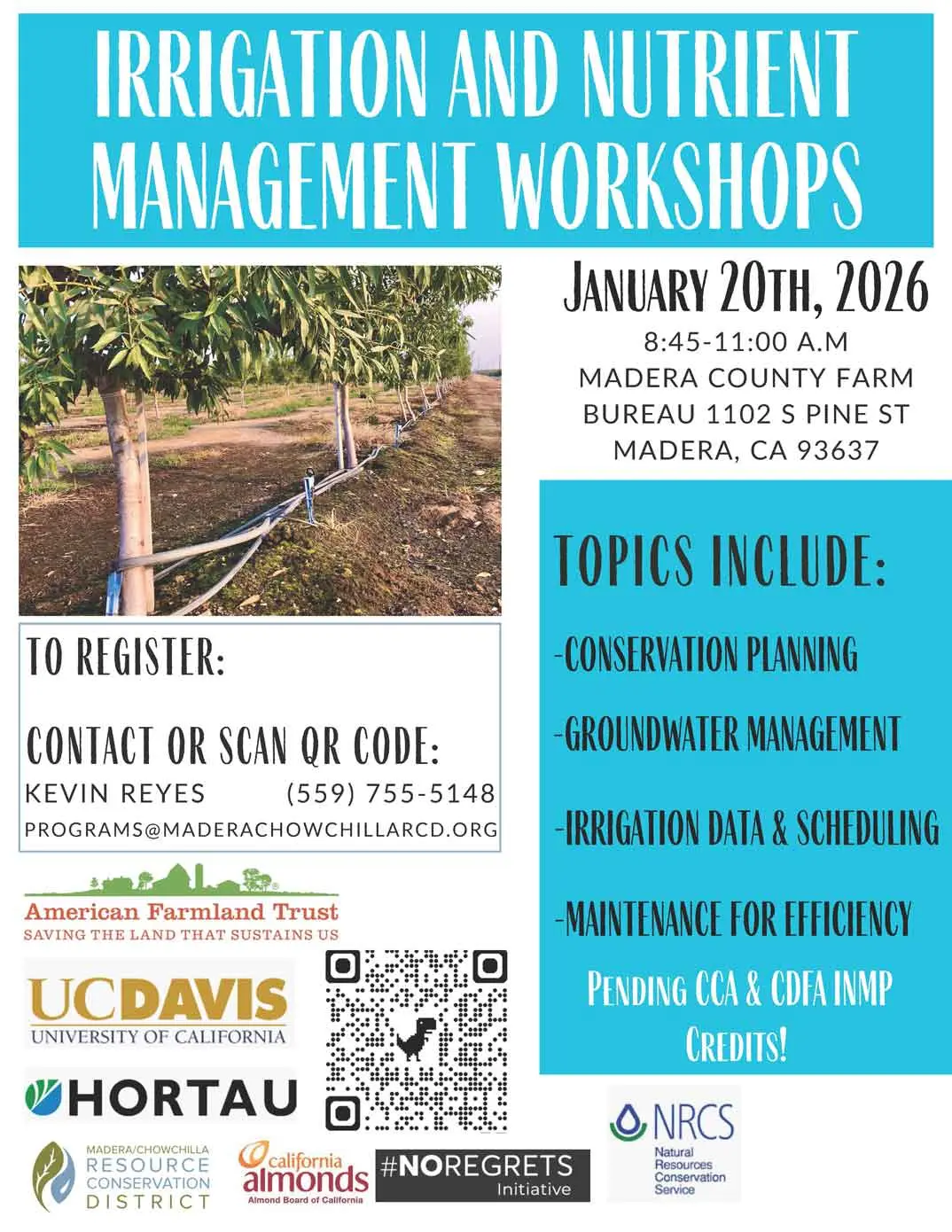 Irrigation and Nutrient Management Workshop flyer