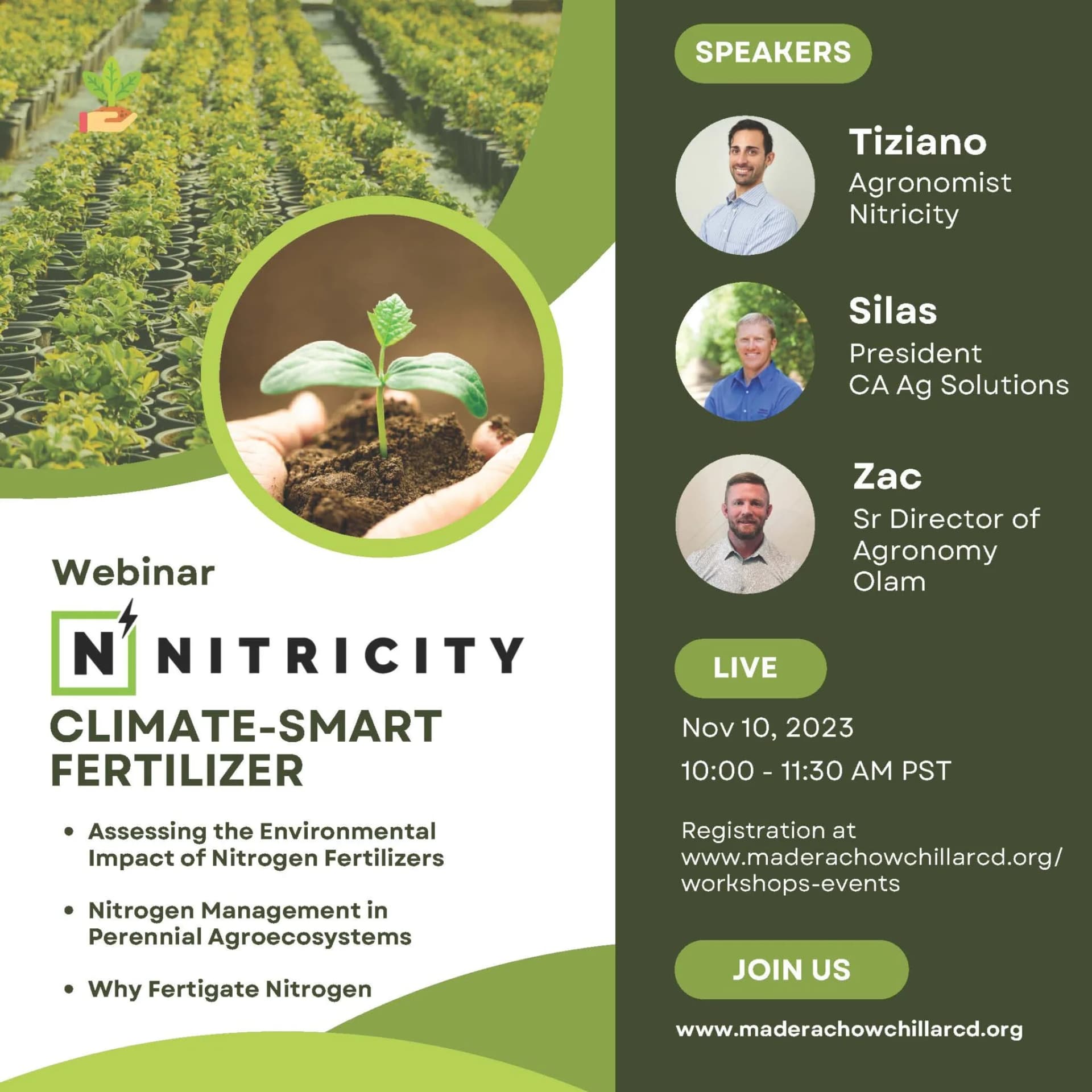 NITRICITY Climate-Smart Fertilizer Webinar flyer