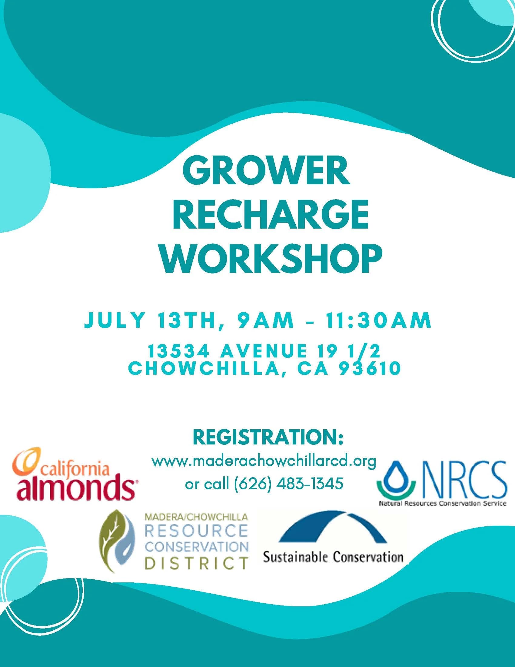 Grower Recharge Workshop flyer